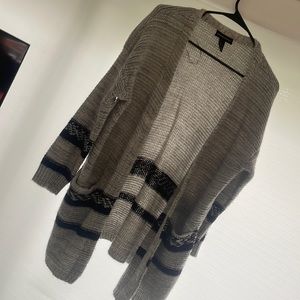 Gray and black stripe cardigan